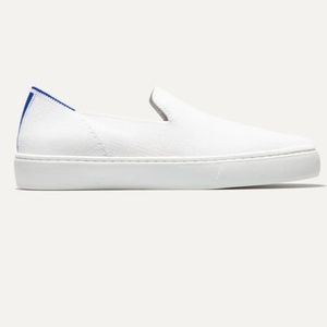 Rothy's White and Blue Slip-On Sneakers